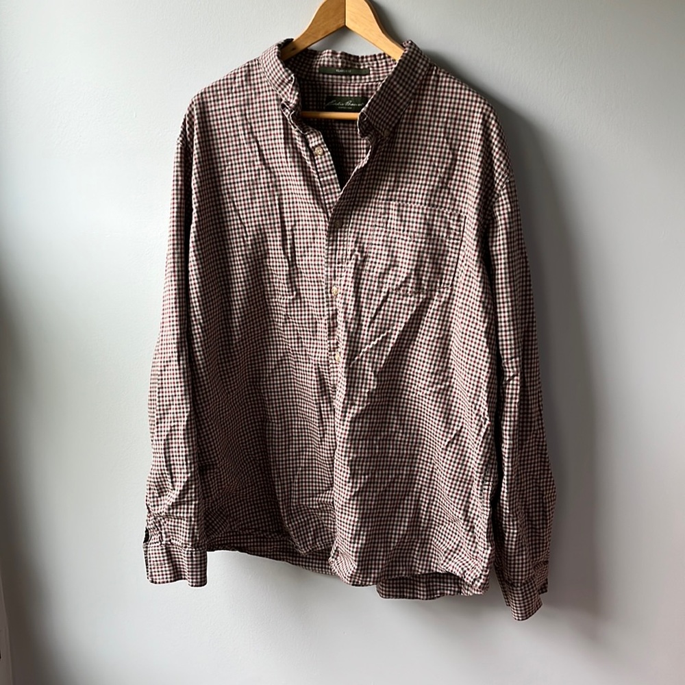 Eddie Bauer mens XL plaid button down